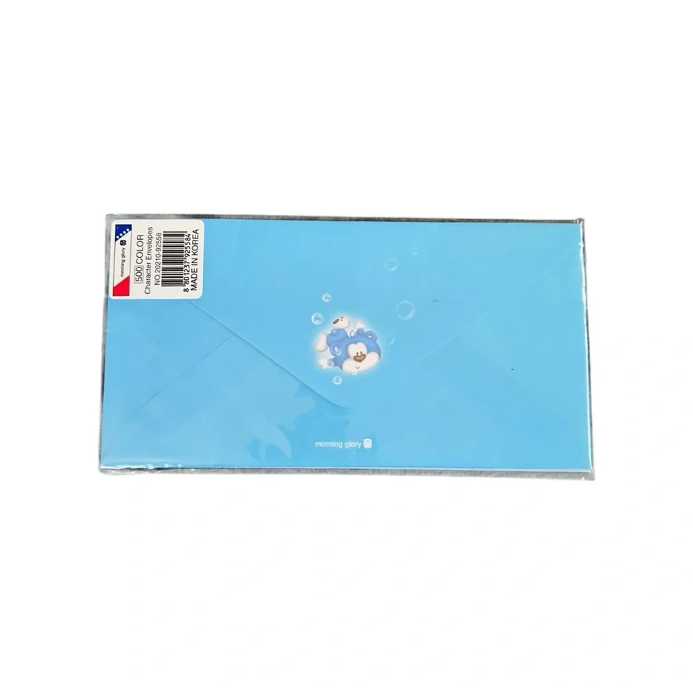 Vintage Y2K Morning Glory Blue Bear Envelope Set Stationary Kawaii Ephemera NWT